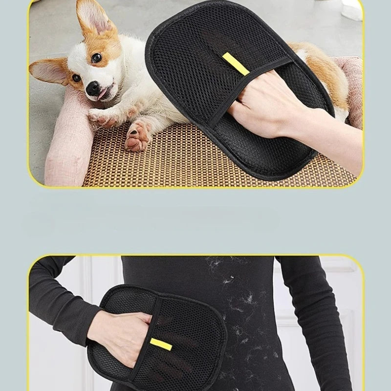 Pet Hair Remover Glove for Dogs & Cats | Deshedding Grooming Brush