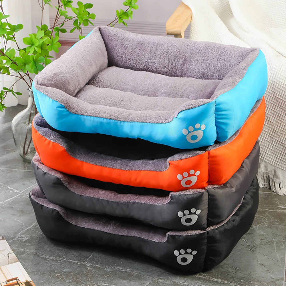 Soft Plush Dog Bed for Medium & Large Dogs | Washable Cozy Pet Sofa