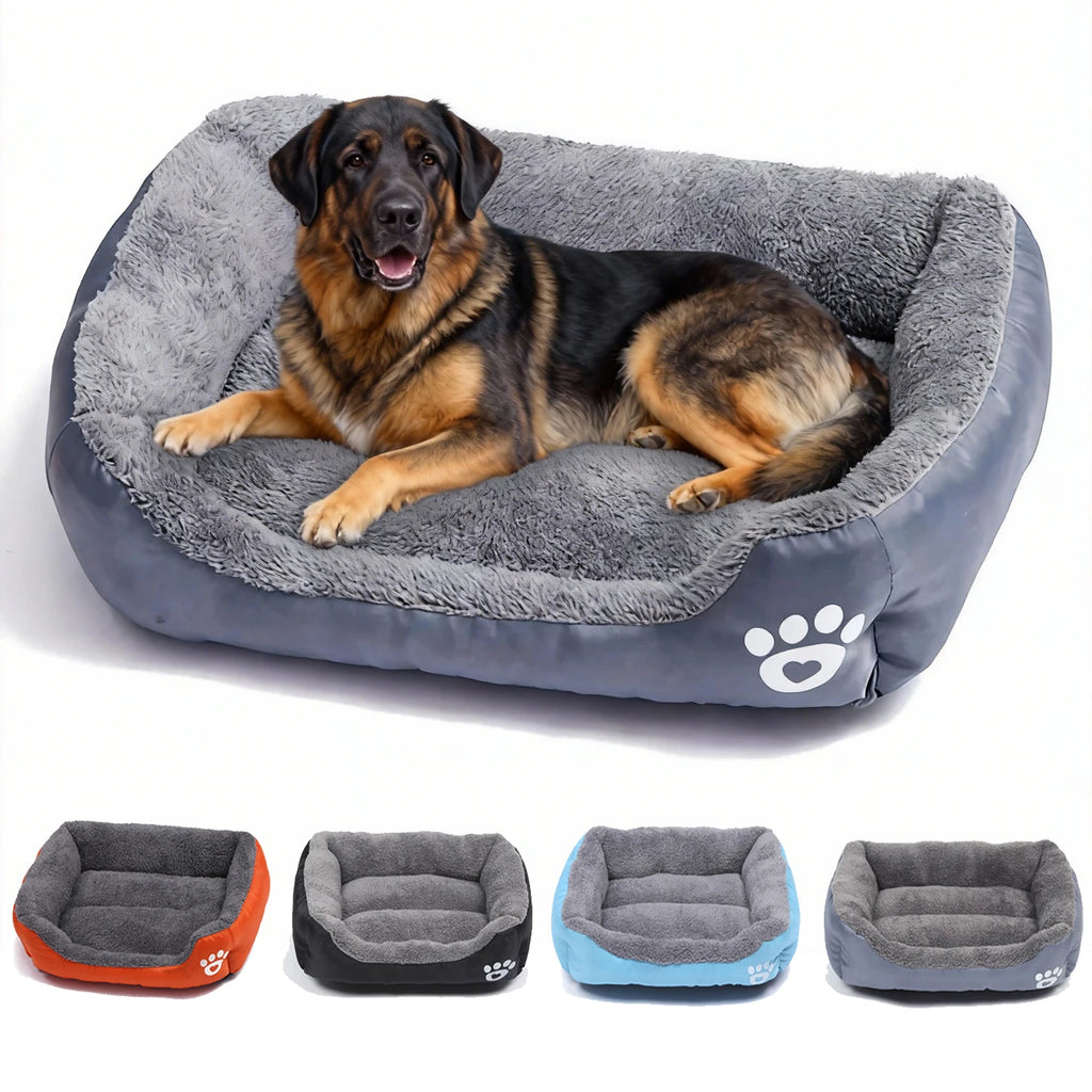 Soft Plush Dog Bed for Medium & Large Dogs | Washable Cozy Pet Sofa