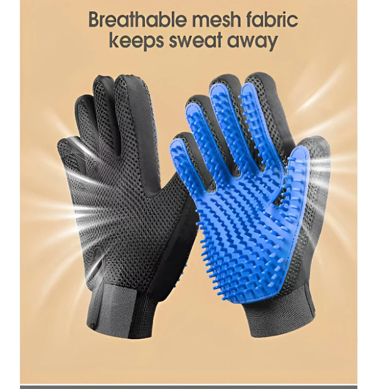 Pet Hair Remover Glove for Dogs & Cats | Deshedding Grooming Brush