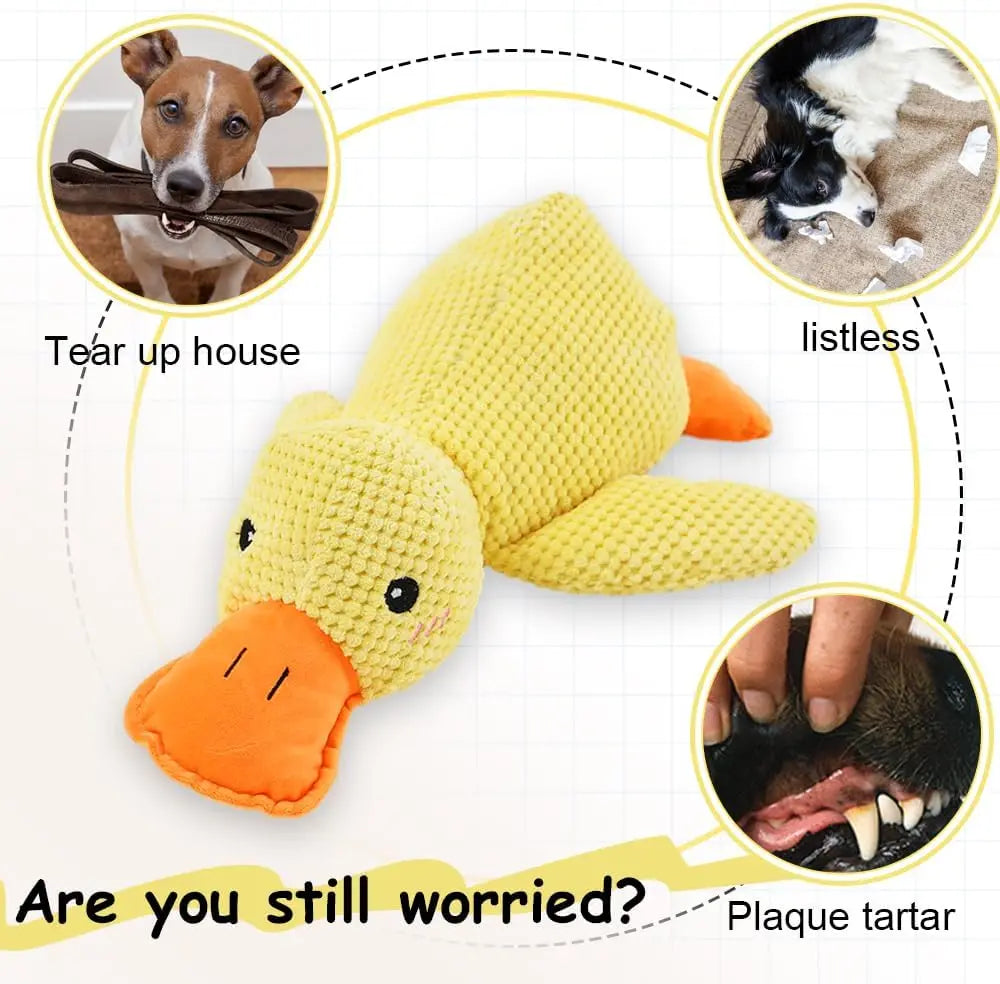 Plush Duck Dog Toy with Quack Sound | Durable Chew & Squeaky Toy