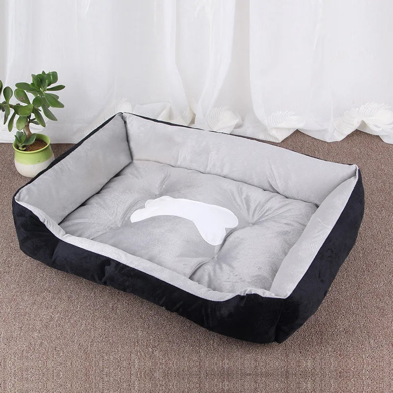 Soft Plush Dog Bed for Medium & Large Dogs | Washable Cozy Pet Sofa