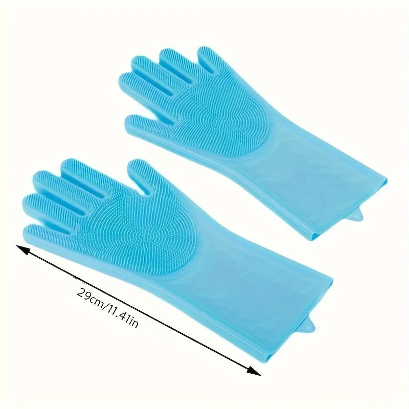 Pet Bathing & Grooming Gloves for Dogs & Cats | Silicone Scrubber
