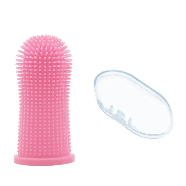 Soft Silicone Finger Toothbrush for Dogs & Cats | Pet Dental Care