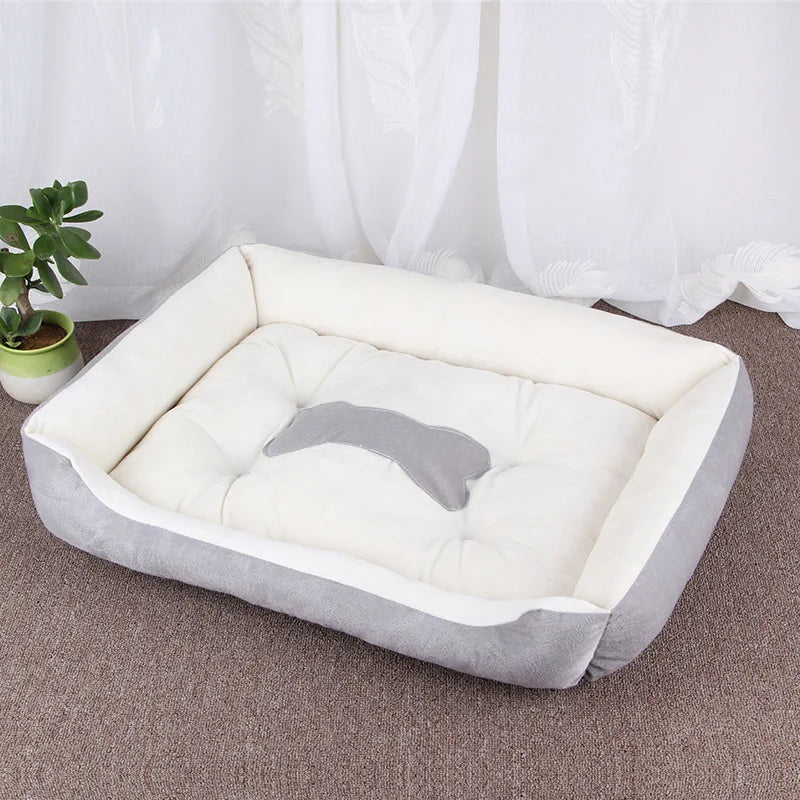Soft Plush Dog Bed for Medium & Large Dogs | Washable Cozy Pet Sofa