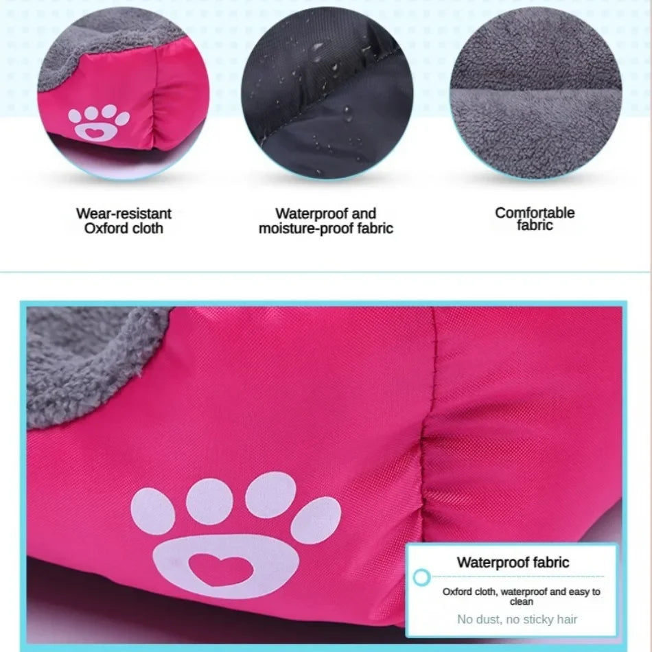 Soft Plush Dog Bed for Medium & Large Dogs | Washable Cozy Pet Sofa