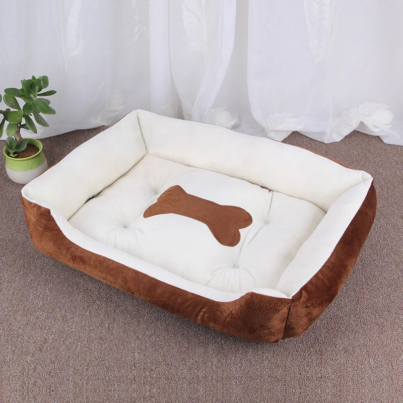 Soft Plush Dog Bed for Medium & Large Dogs | Washable Cozy Pet Sofa