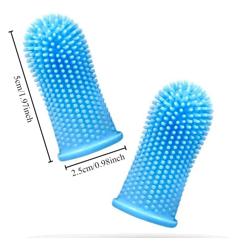 Soft Silicone Finger Toothbrush for Dogs & Cats | Pet Dental Care