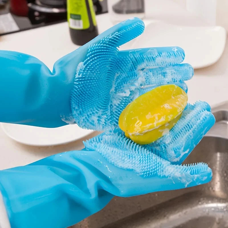 Pet Bathing & Grooming Gloves for Dogs & Cats | Silicone Scrubber